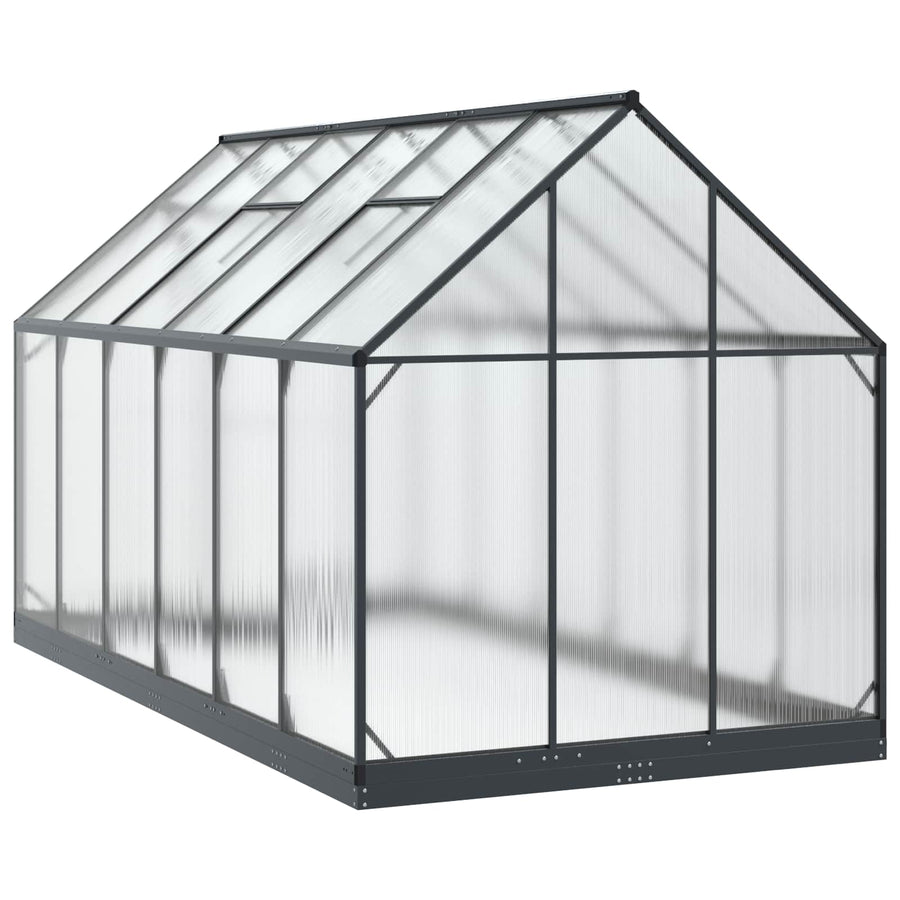 Tuin Serre met de deur Antracietkleurig 183,5 x 363,5 x 207 cm