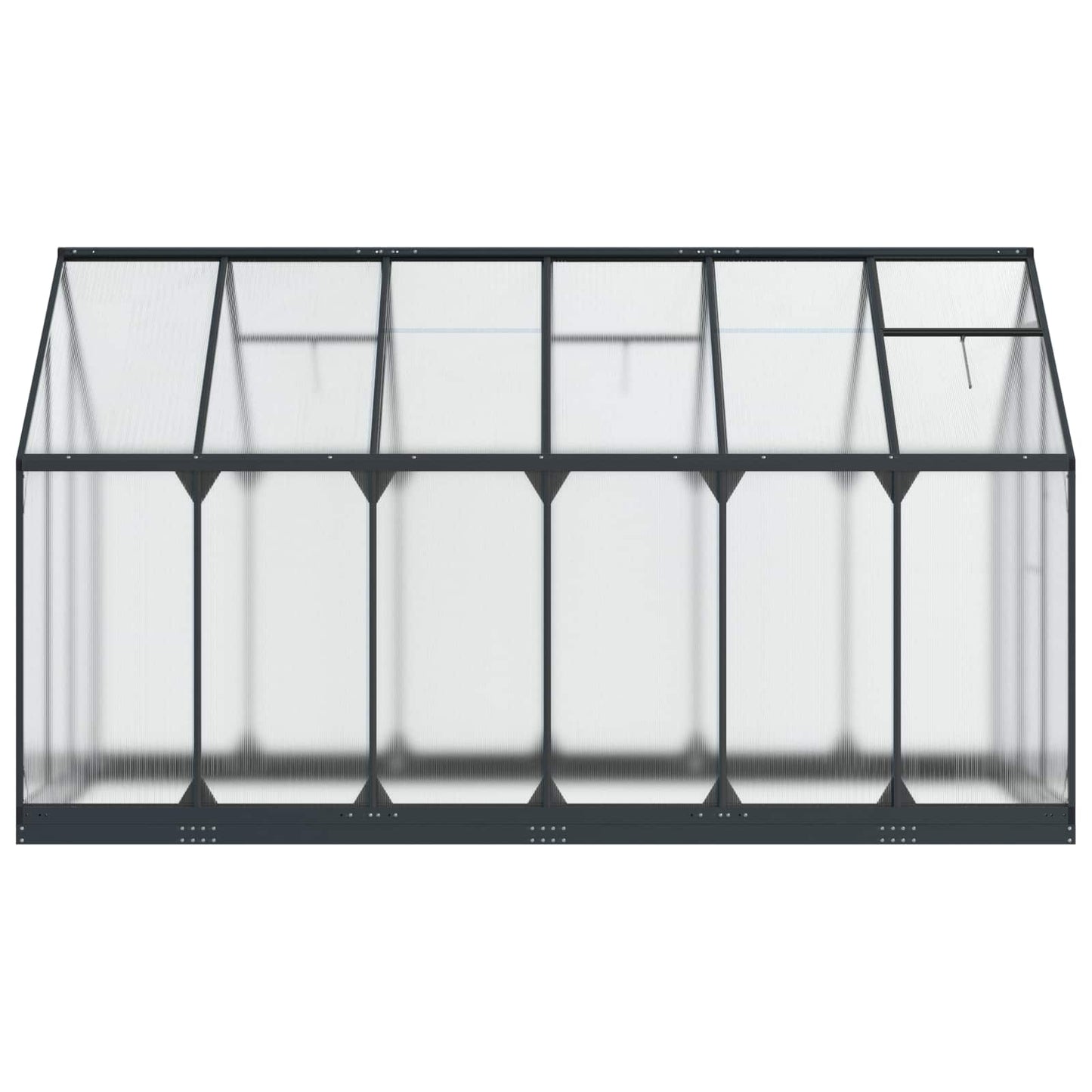 Tuin Serre met de deur Antracietkleurig 183,5 x 363,5 x 207 cm