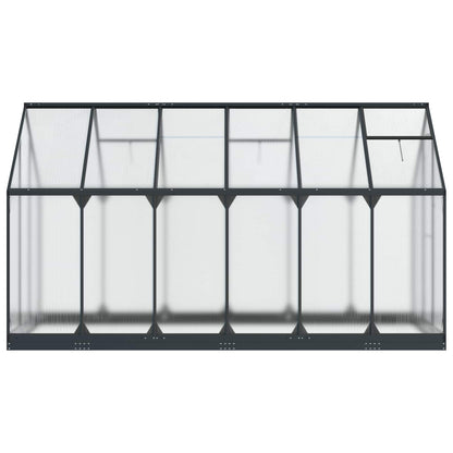 Tuin Serre met de deur Antracietkleurig 183,5 x 363,5 x 207 cm