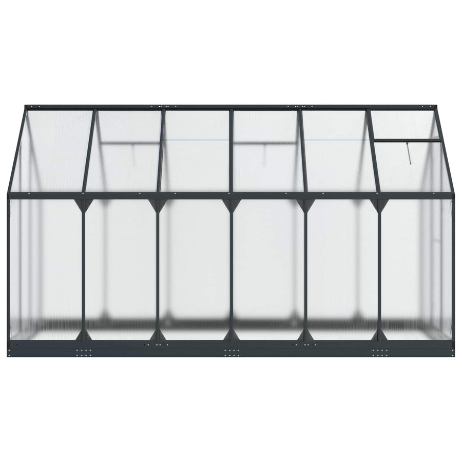 Tuin Serre met de deur Antracietkleurig 183,5 x 363,5 x 207 cm