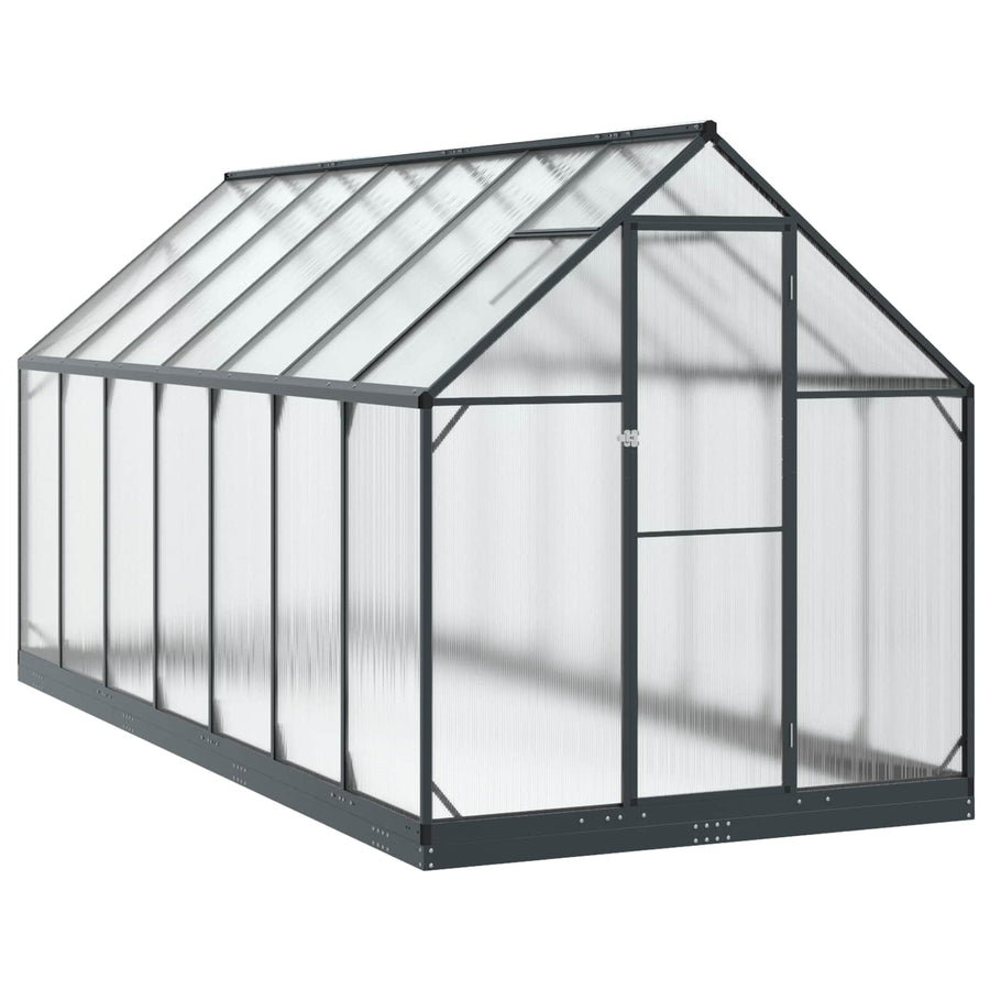 Tuin Serre met de deur Antracietkleurig 183,5 x 423,5 x 207 cm