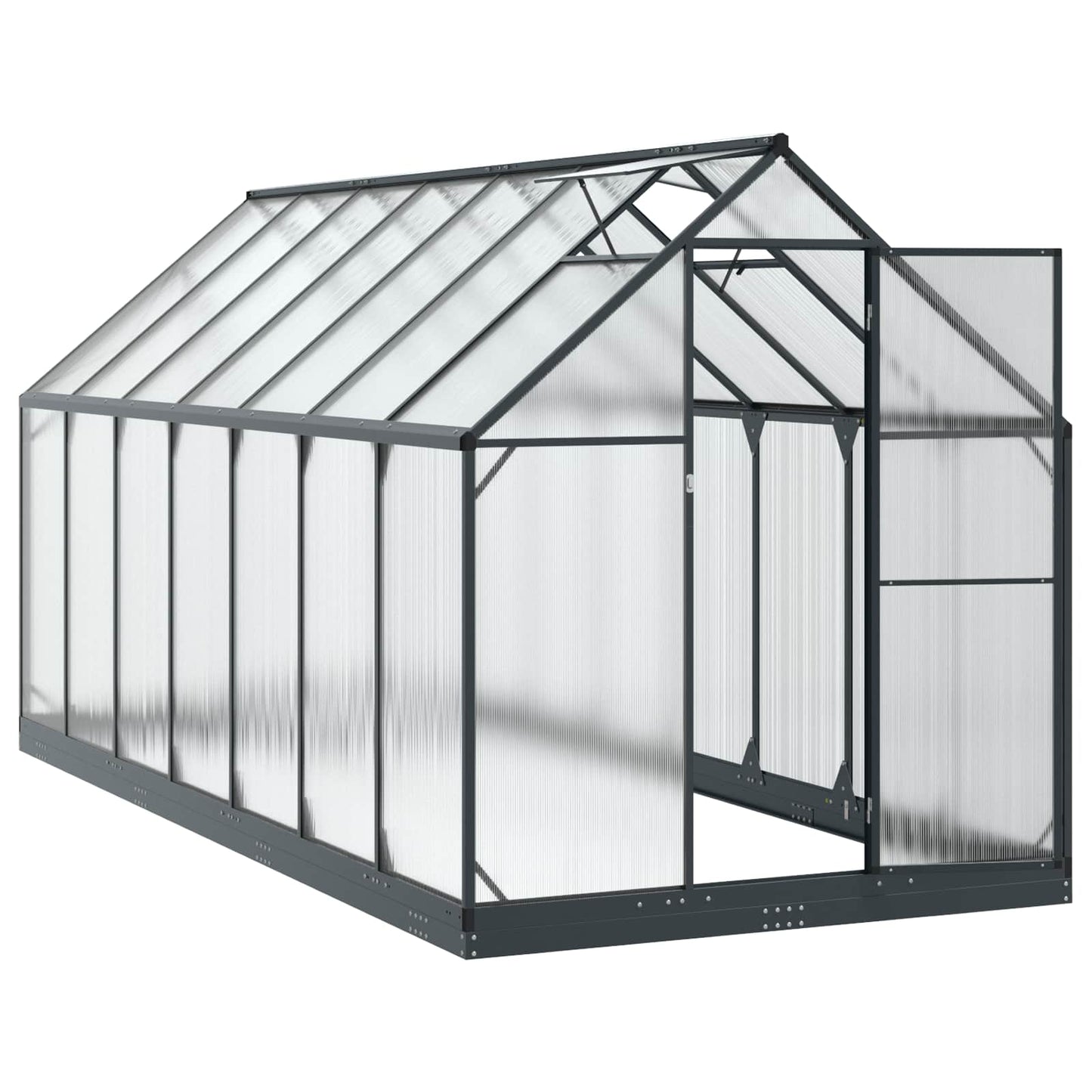 Tuin Serre met de deur Antracietkleurig 183,5 x 423,5 x 207 cm