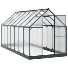 Tuin Serre met de deur Antracietkleurig 183,5 x 423,5 x 207 cm