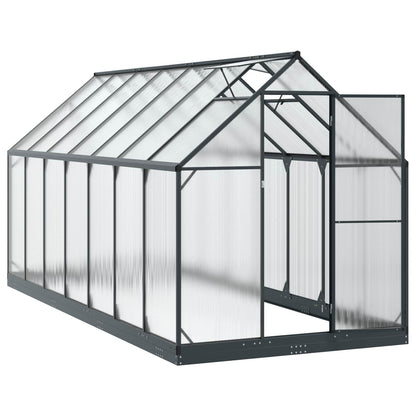 Tuin Serre met de deur Antracietkleurig 183,5 x 423,5 x 207 cm