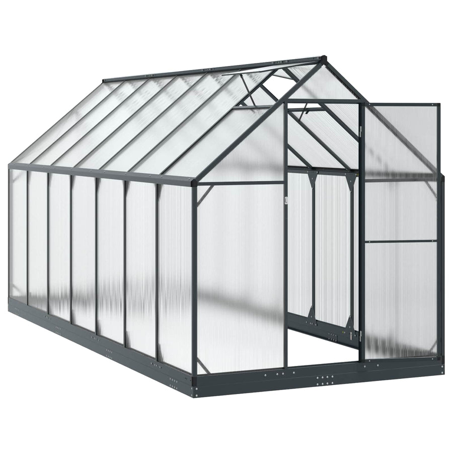 Tuin Serre met de deur Antracietkleurig 183,5 x 423,5 x 207 cm