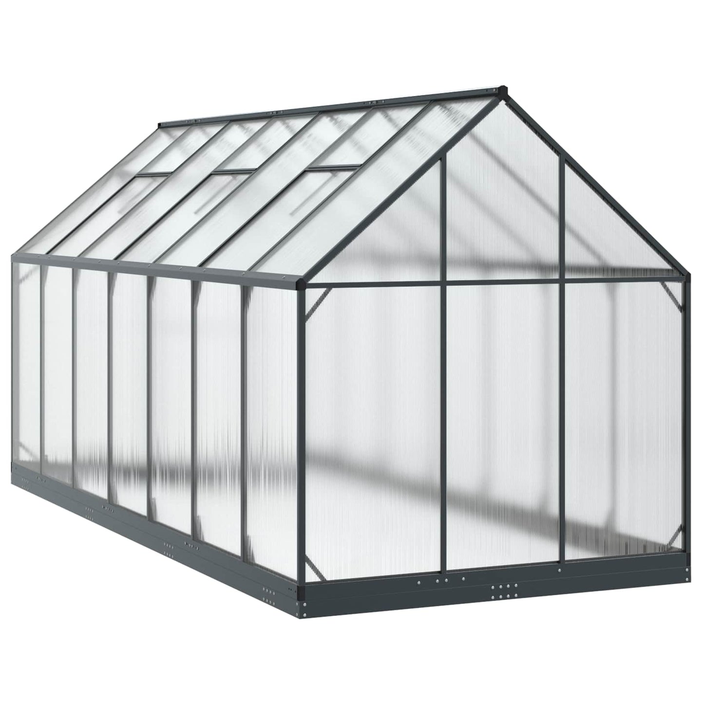 Tuin Serre met de deur Antracietkleurig 183,5 x 423,5 x 207 cm