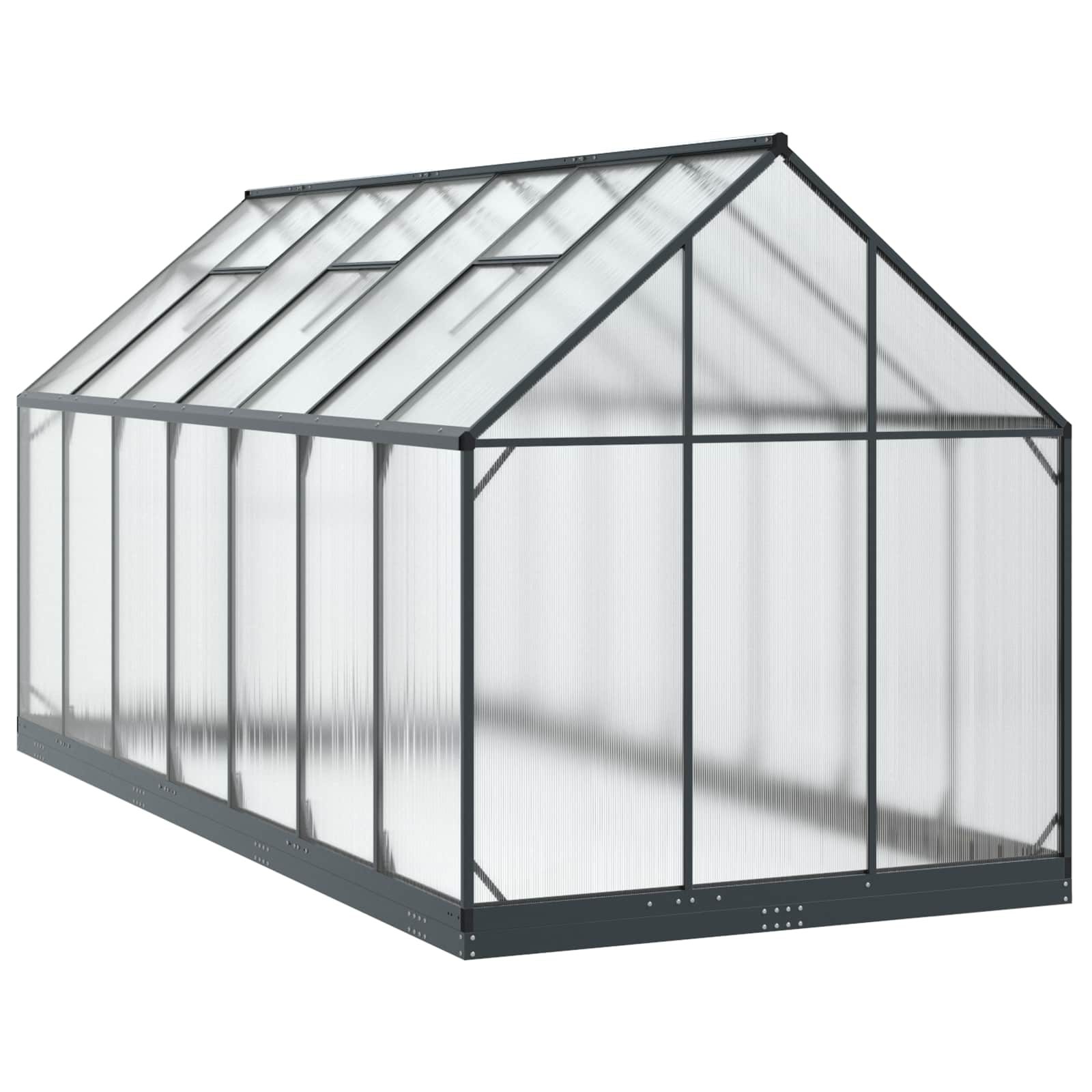 Tuin Serre met de deur Antracietkleurig 183,5 x 423,5 x 207 cm