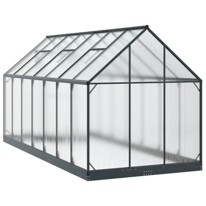Tuin Serre met de deur Antracietkleurig 183,5 x 423,5 x 207 cm