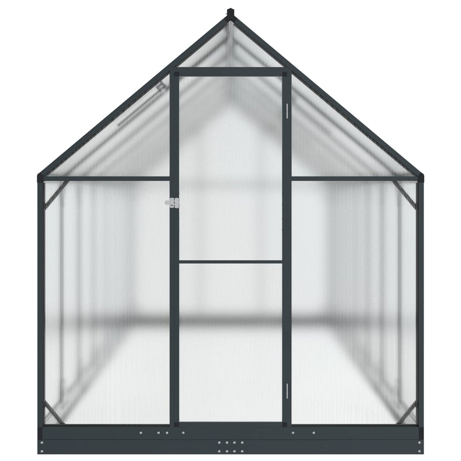 Tuin Serre met de deur Antracietkleurig 183,5 x 423,5 x 207 cm