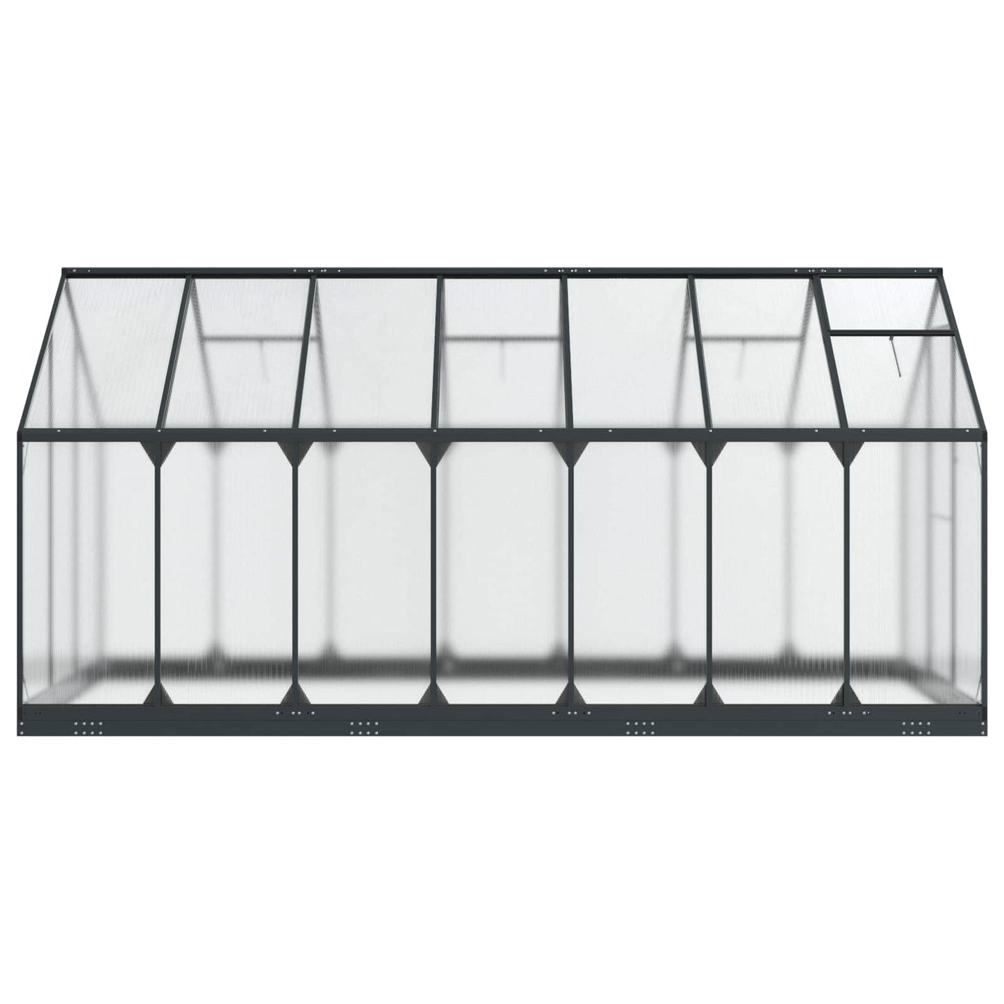 Tuin Serre met de deur Antracietkleurig 183,5 x 423,5 x 207 cm