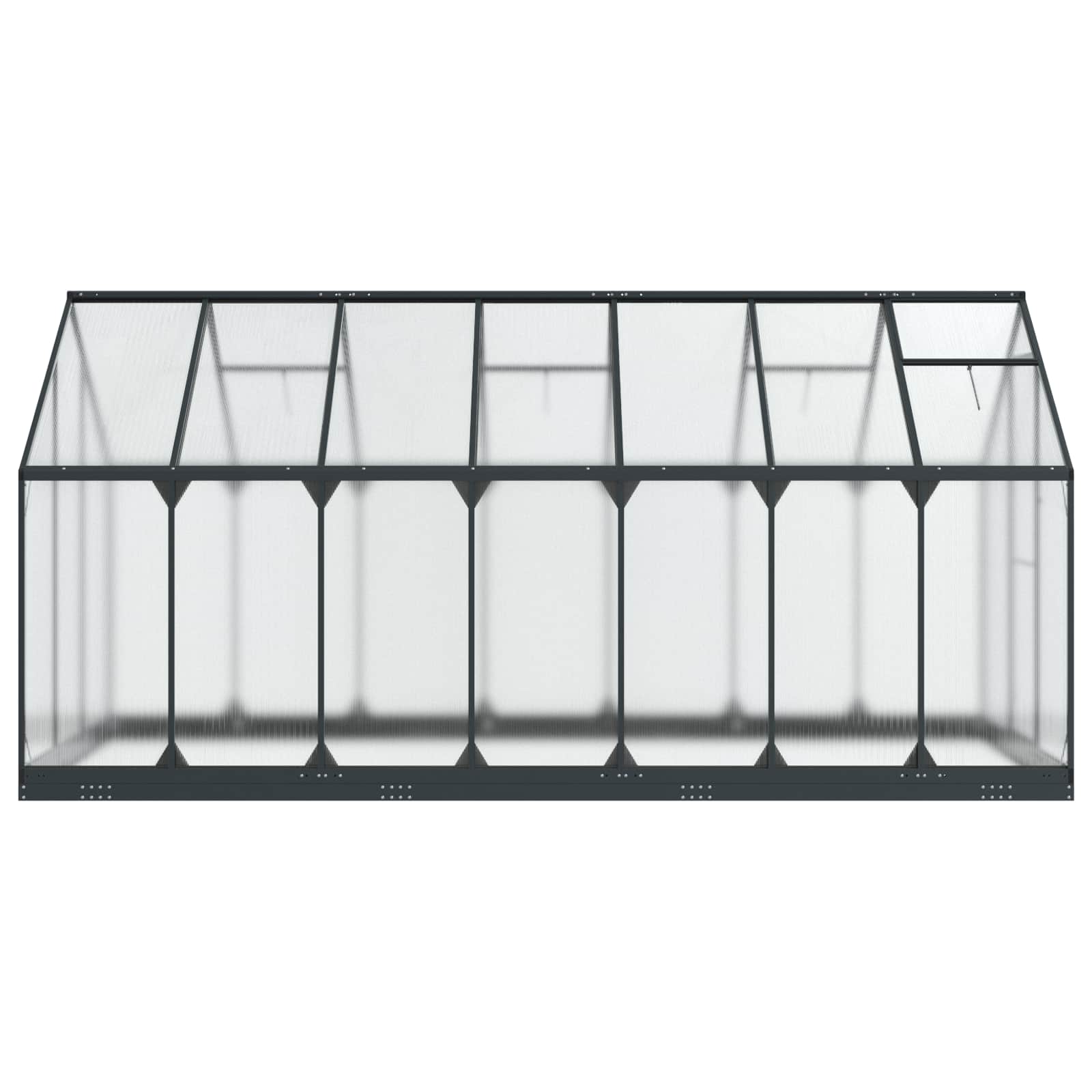 Tuin Serre met de deur Antracietkleurig 183,5 x 423,5 x 207 cm