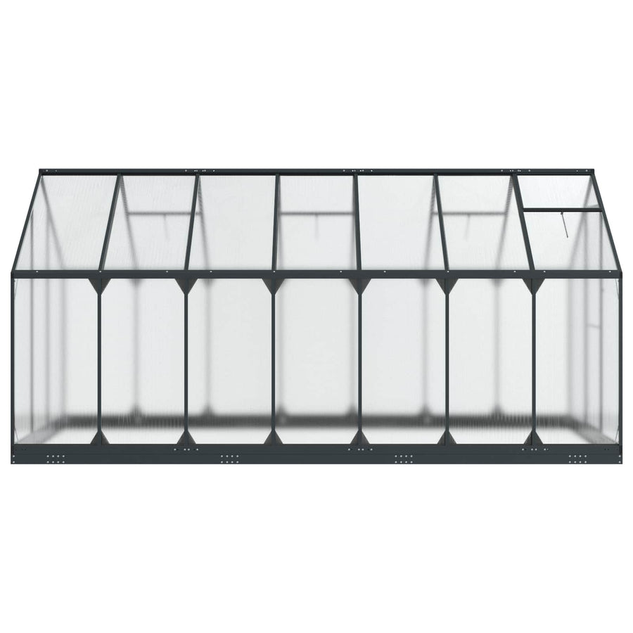 Tuin Serre met de deur Antracietkleurig 183,5 x 423,5 x 207 cm