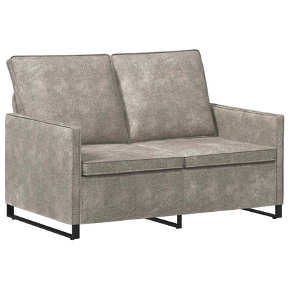 Bankstel 2 pcs Lichtgrijs Faux Suède Stof