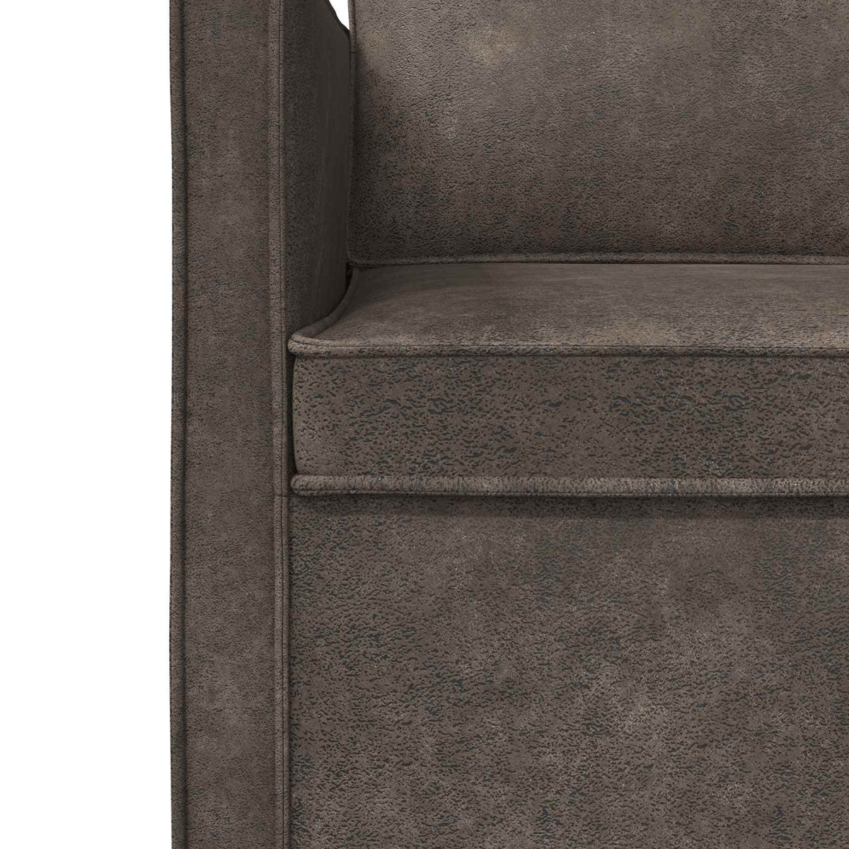 Bankstel 2 pcs Donkergrijs Faux Suède Stof