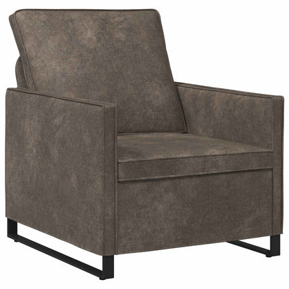 Bankstel 2 pcs Donkergrijs Faux Suède Stof