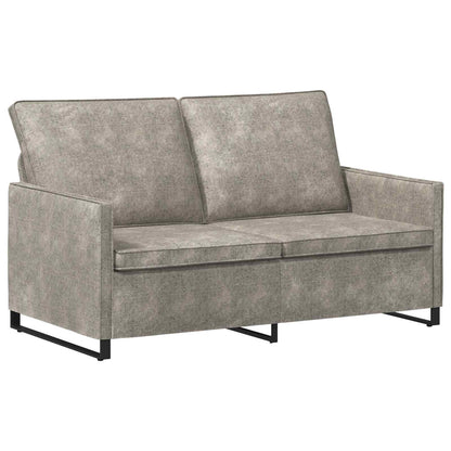 Bankstel 2 pcs Lichtgrijs Faux Suède Stof