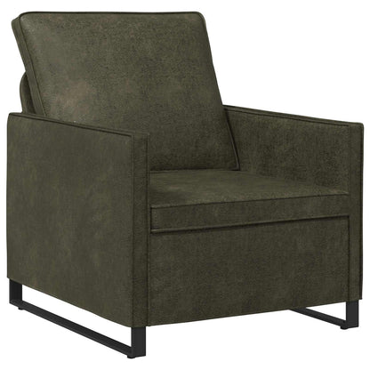 Bankstel 2 pcs Legergroen Faux Suède Stof