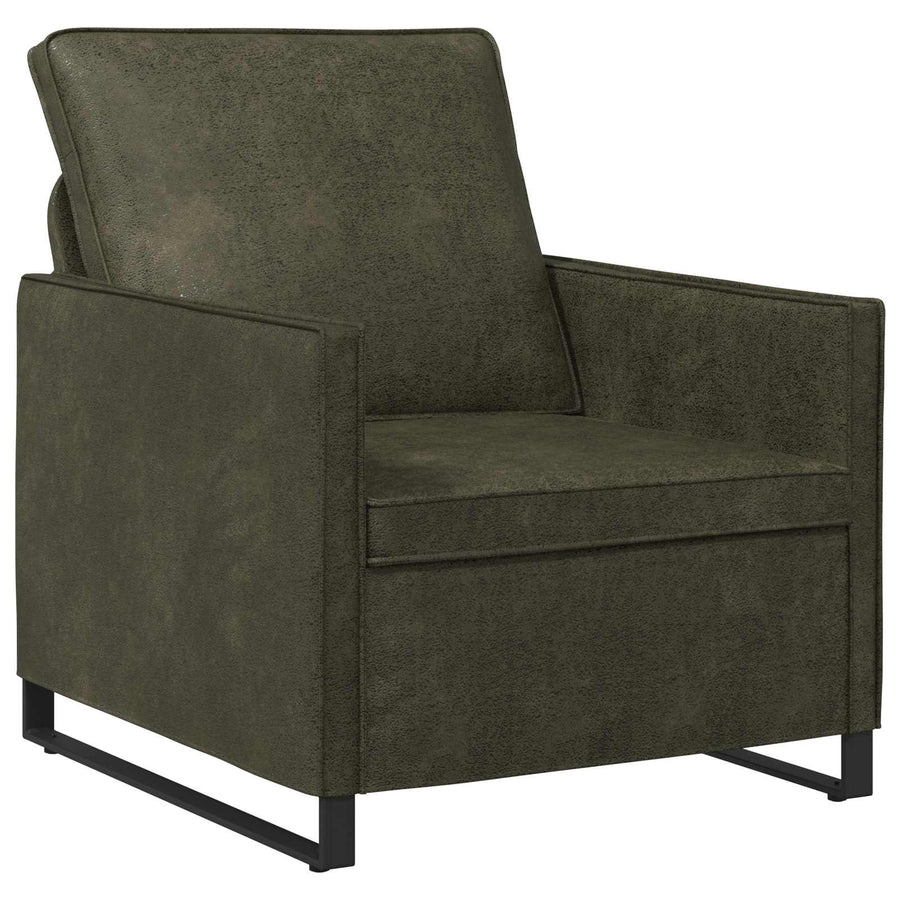 Bankstel 2 pcs Legergroen Faux Suède Stof