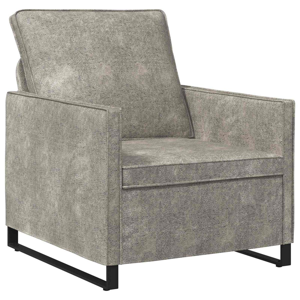 Bankstel 2 pcs Lichtgrijs Faux Suède Stof