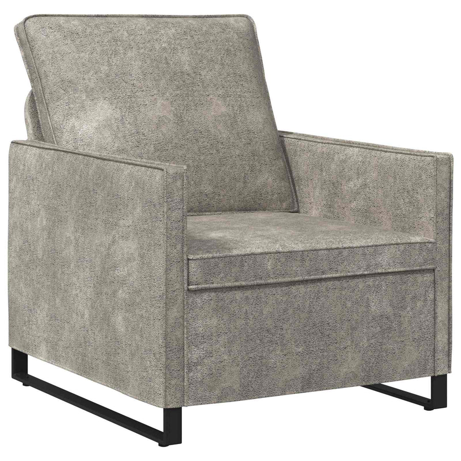 Bankstel 2 pcs Lichtgrijs Faux Suède Stof