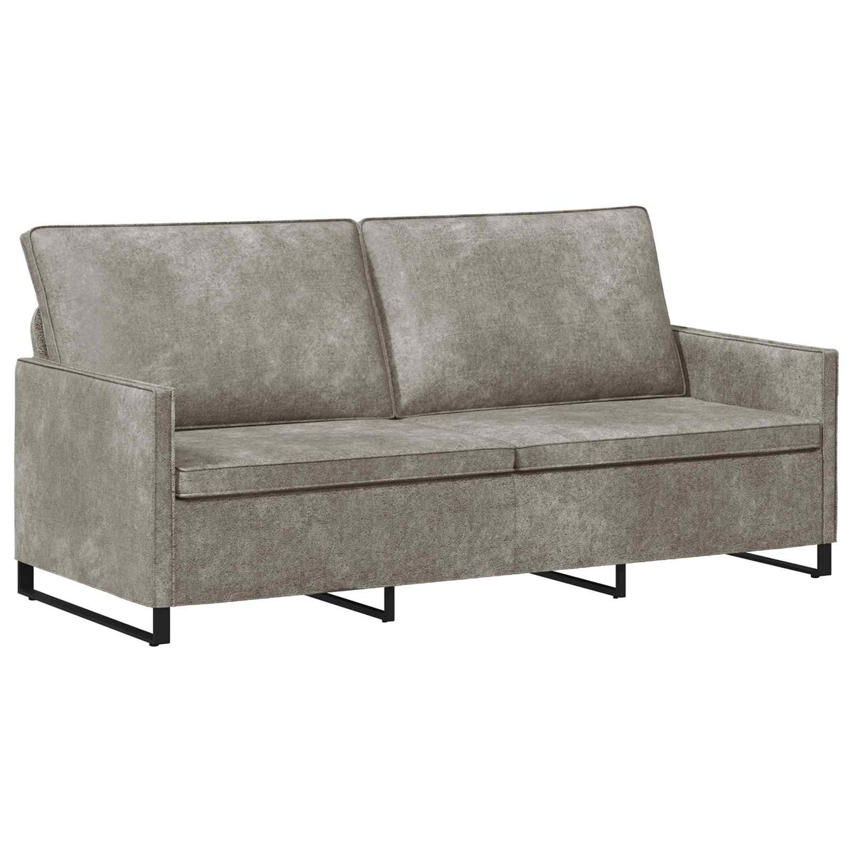 Bankstel 2 pcs Lichtgrijs Faux Suède Stof