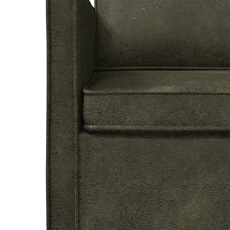 Bankstel 2 pcs Legergroen Faux Suède Stof