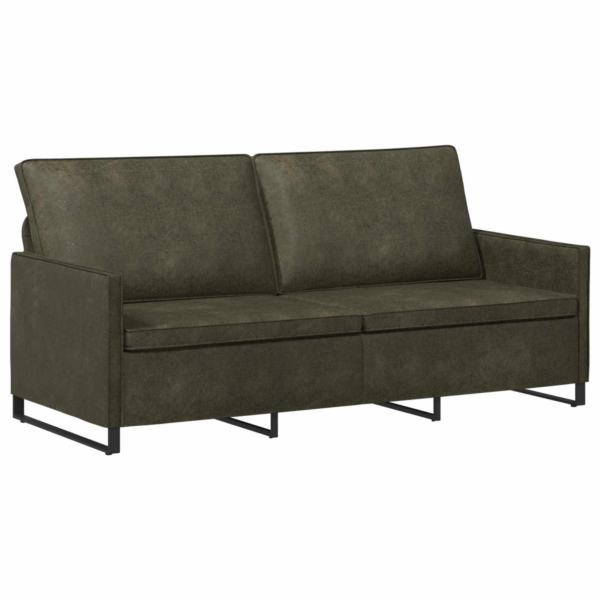 Bankstel 2 pcs Legergroen Faux Suède Stof