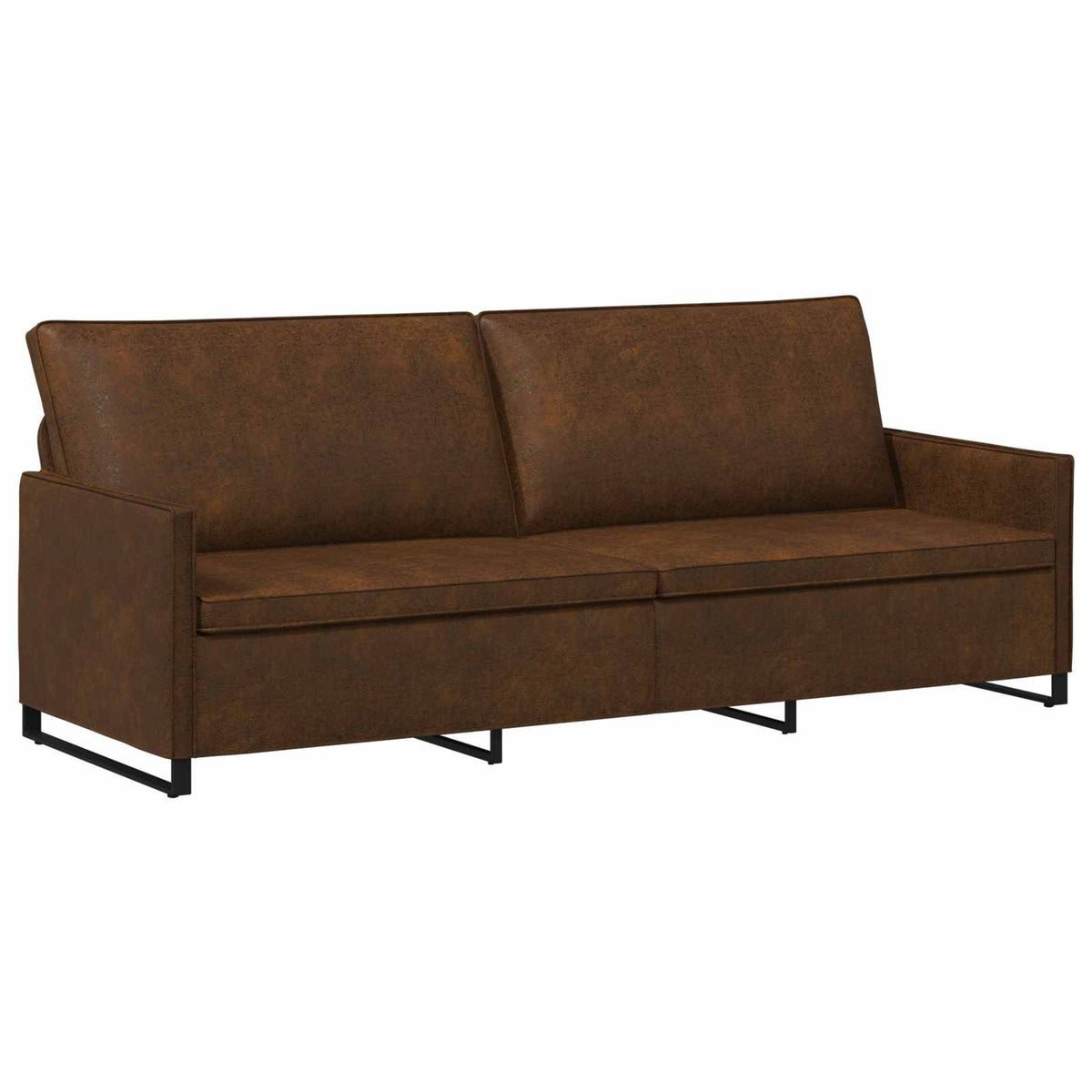 Bankstel 2 pcs Bruin Faux Suède Stof