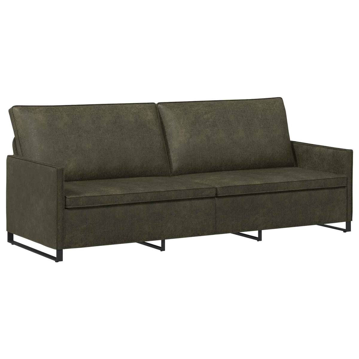 Bankstel 2 pcs Legergroen Faux Suède Stof