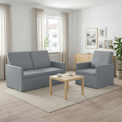Bankstel 2 pcs Lichtgrijs Stof