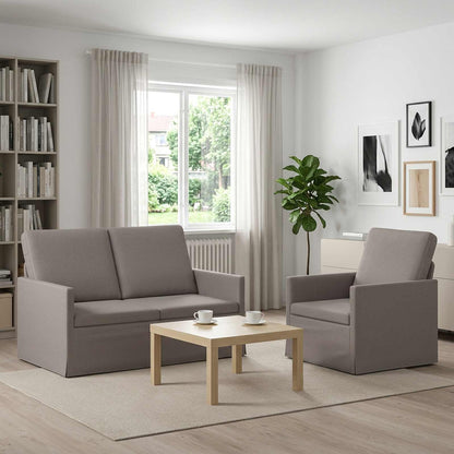 Bankstel 2 pcs Taupe Stof