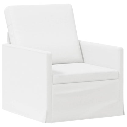 Bankstel 2 pcs Wit Stof