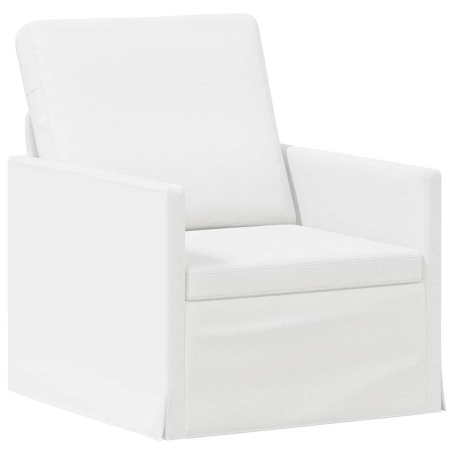 Bankstel 2 pcs Wit Stof