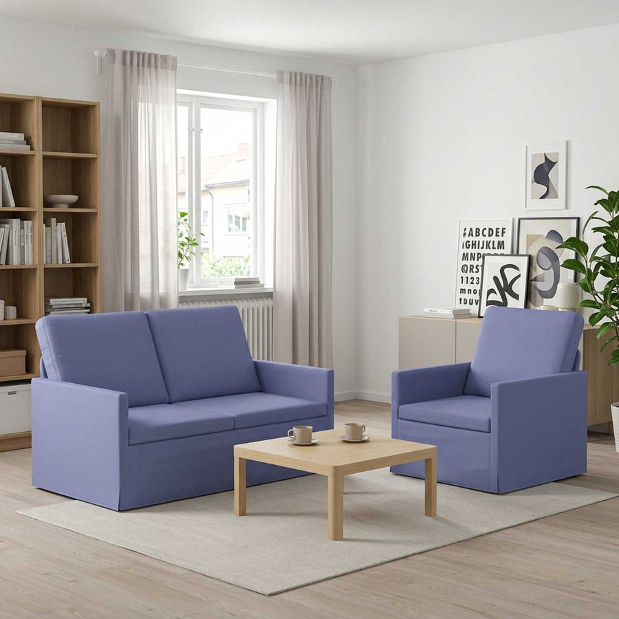 Bankstel 2 pcs Jeans Blauw Stof