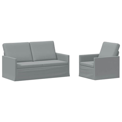 Bankstel 2 pcs Lichtgrijs Stof