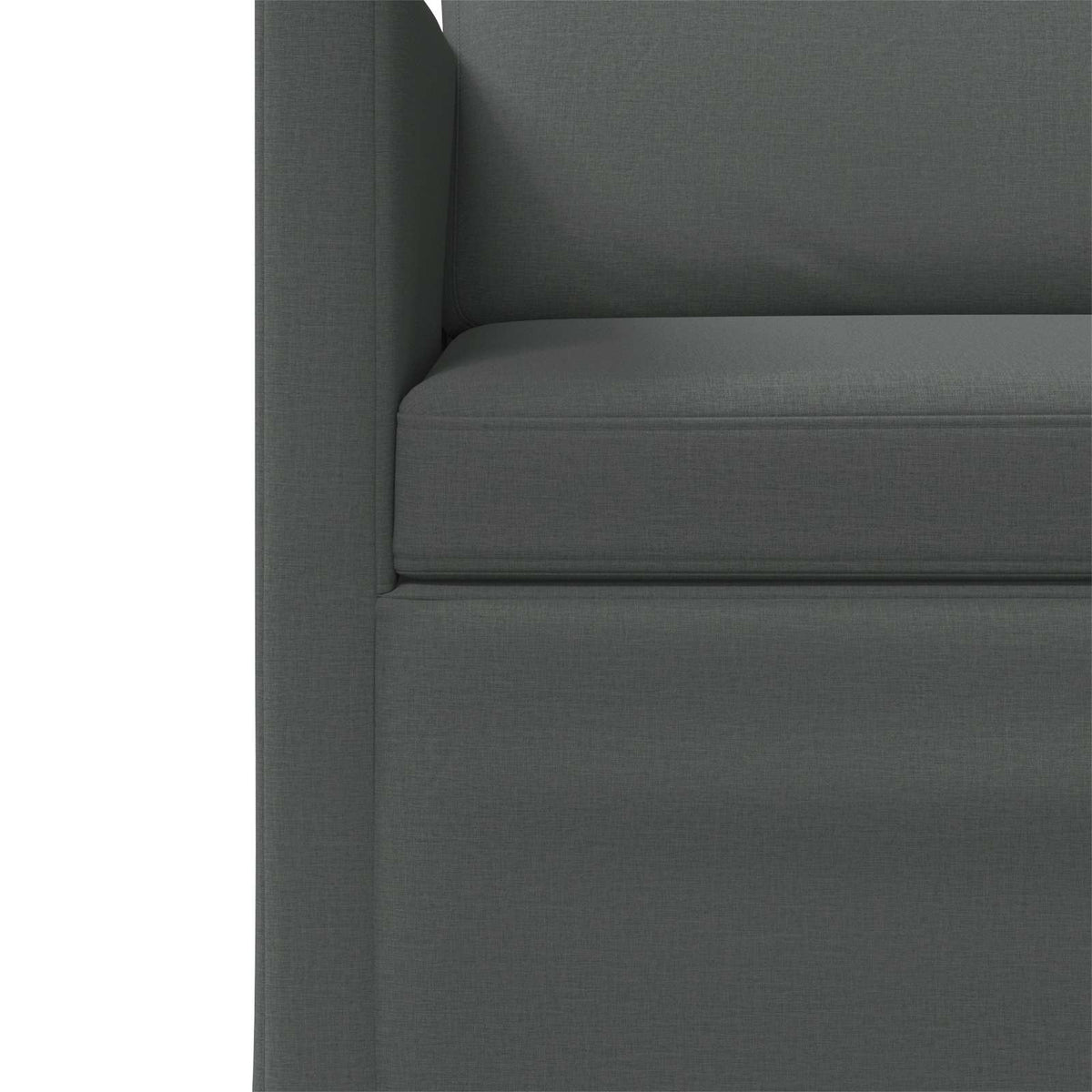 Bankstel 2 pcs Donkergrijs Stof