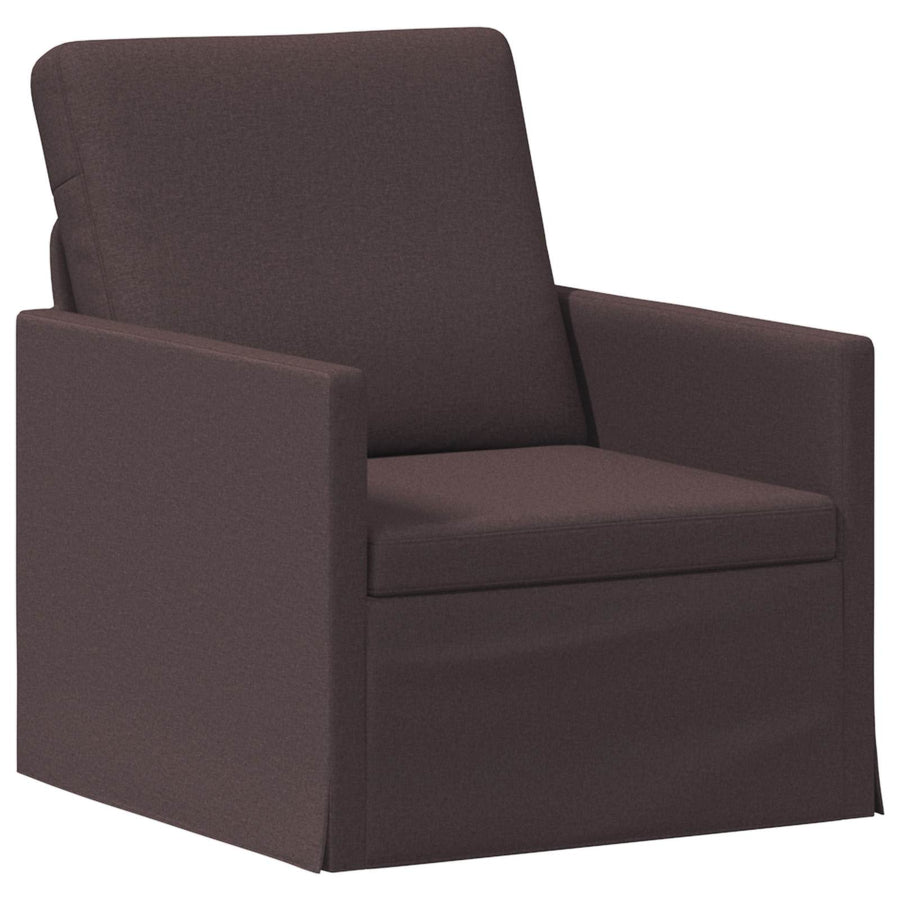 Bankstel 2 pcs Donkerbruin Stof