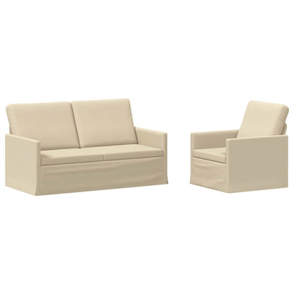 Bankstel 2 pcs Crèmekleurig Stof
