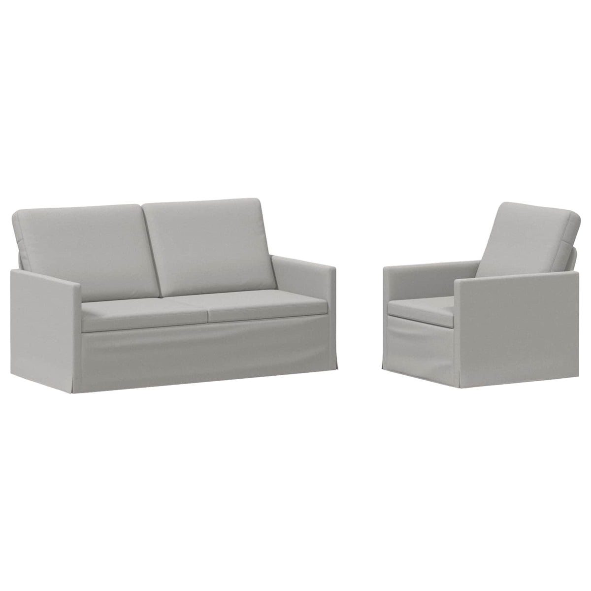 Bankstel 2 pcs Wolkengrijs Stof
