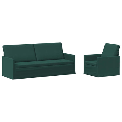 Bankstel 2 pcs Donkergroen Stof