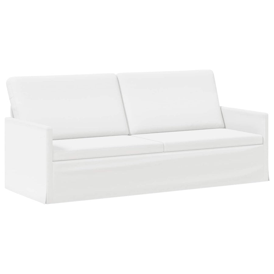 Bankstel 2 pcs Wit Stof