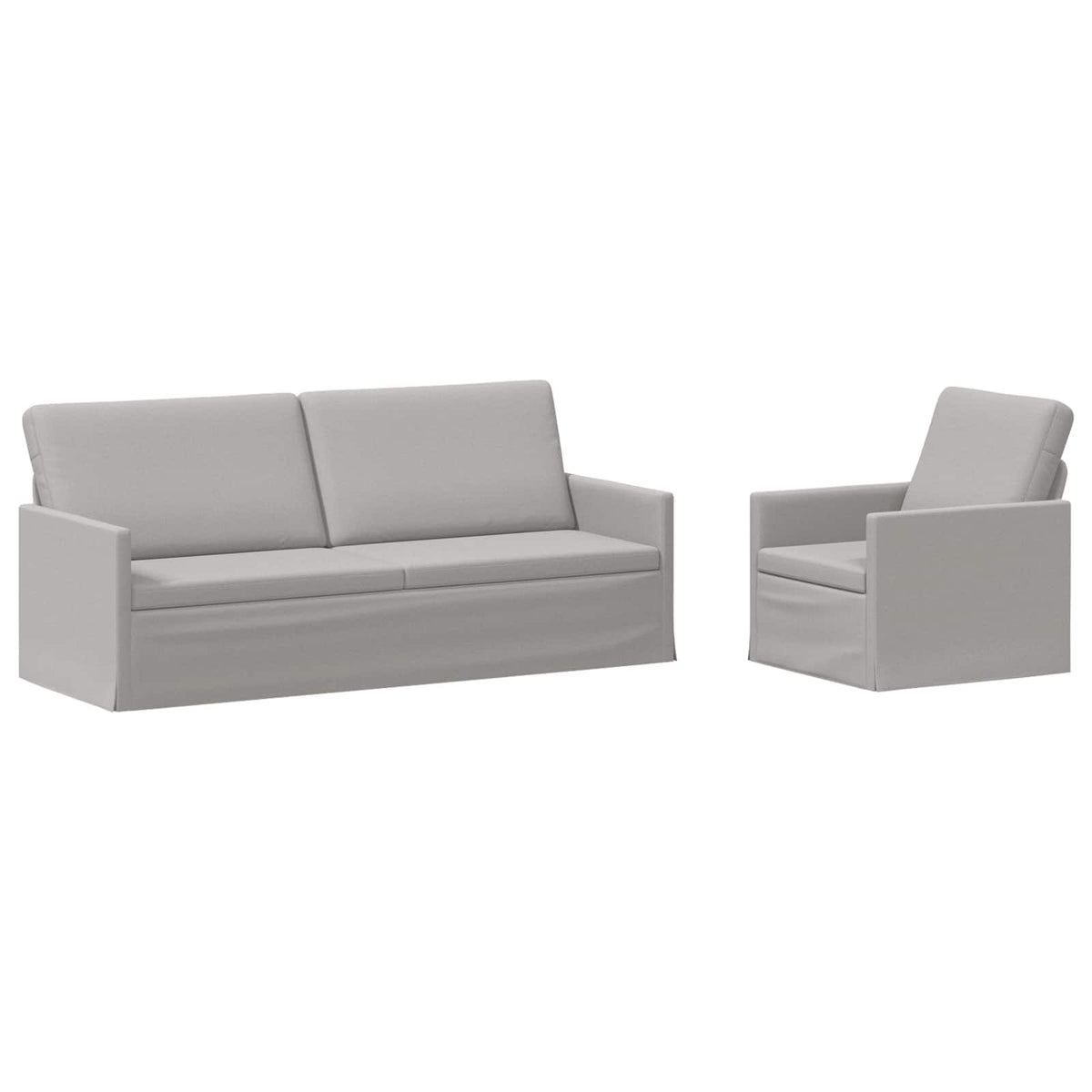 Bankstel 2 pcs Wolkengrijs Stof