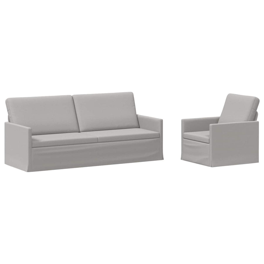 Bankstel 2 pcs Wolkengrijs Stof