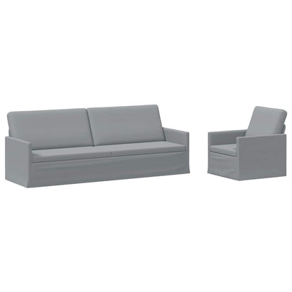 Bankstel 2 pcs Lichtgrijs Stof