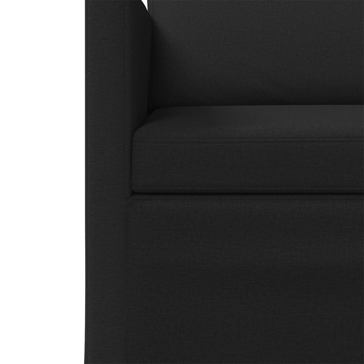 Bankstel 2 pcs Zwart Stof