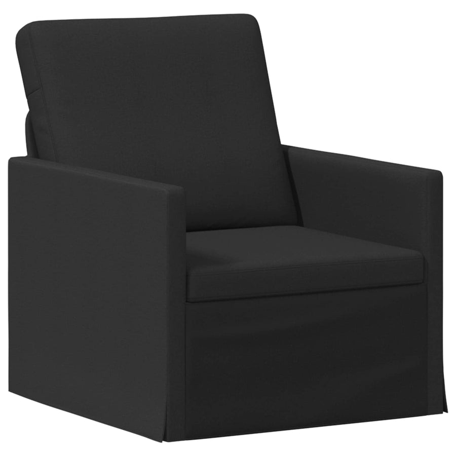 Bankstel 2 pcs Zwart Stof