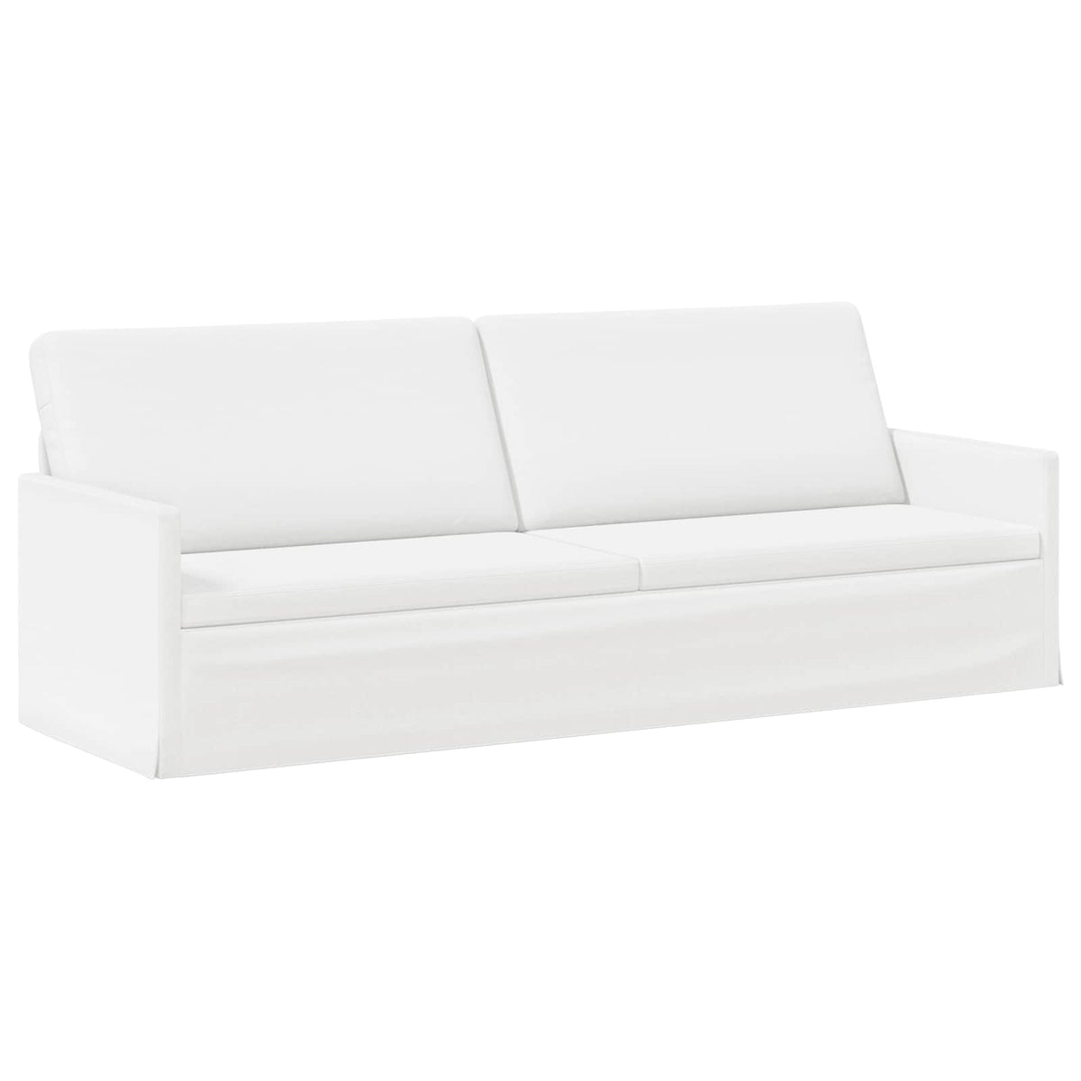 Bankstel 2 pcs Wit Stof