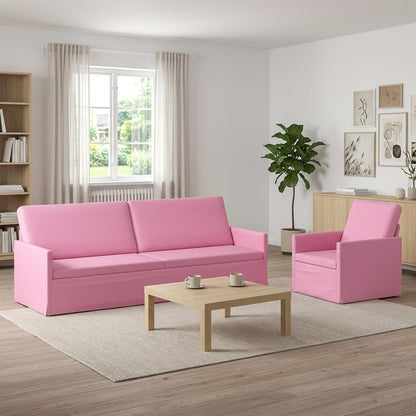 Bankstel 2 pcs Roze Stof