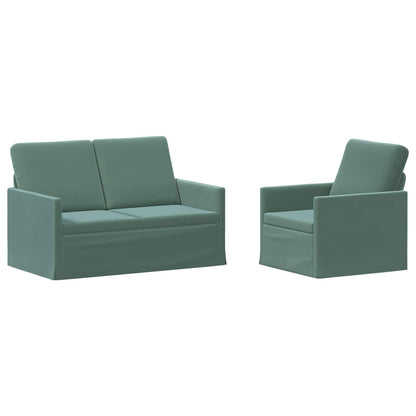 Bankstel 2 pcs Zeegroen fluweel