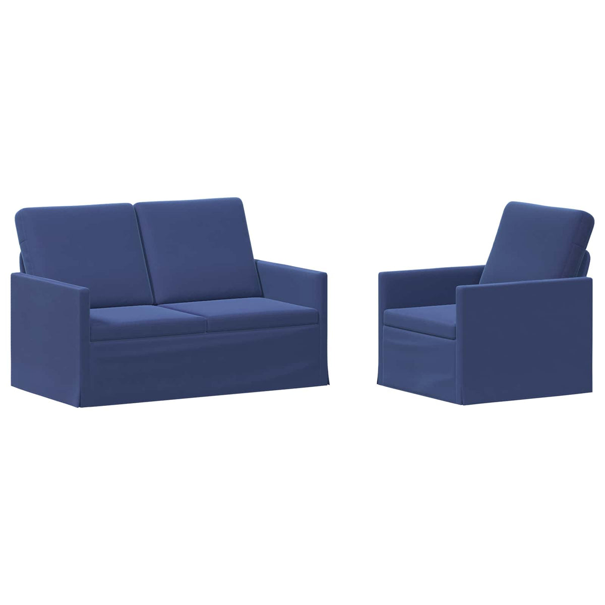 Bankstel 2 pcs Politieblauw fluweel
